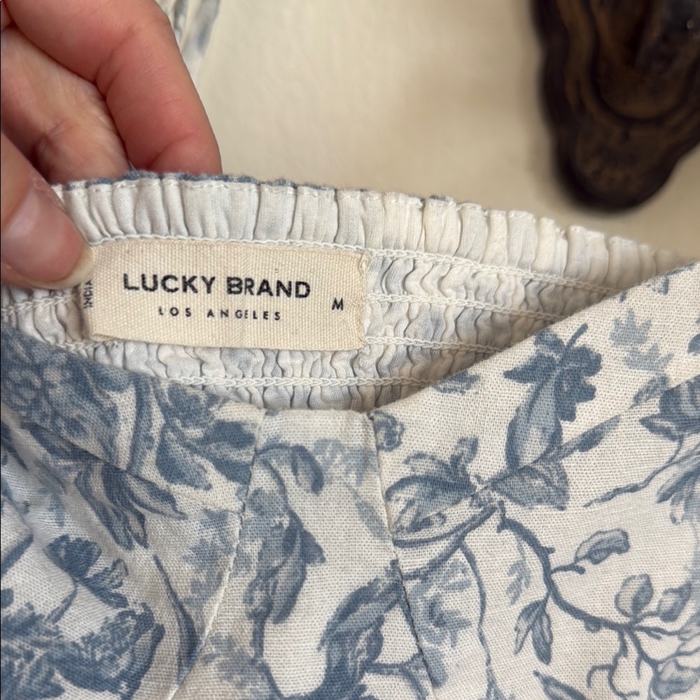 Lucky Brand Blue and Gray Spaghetti Strap Slip Midi Dress wedding guest Italy - Picture 9 of 12